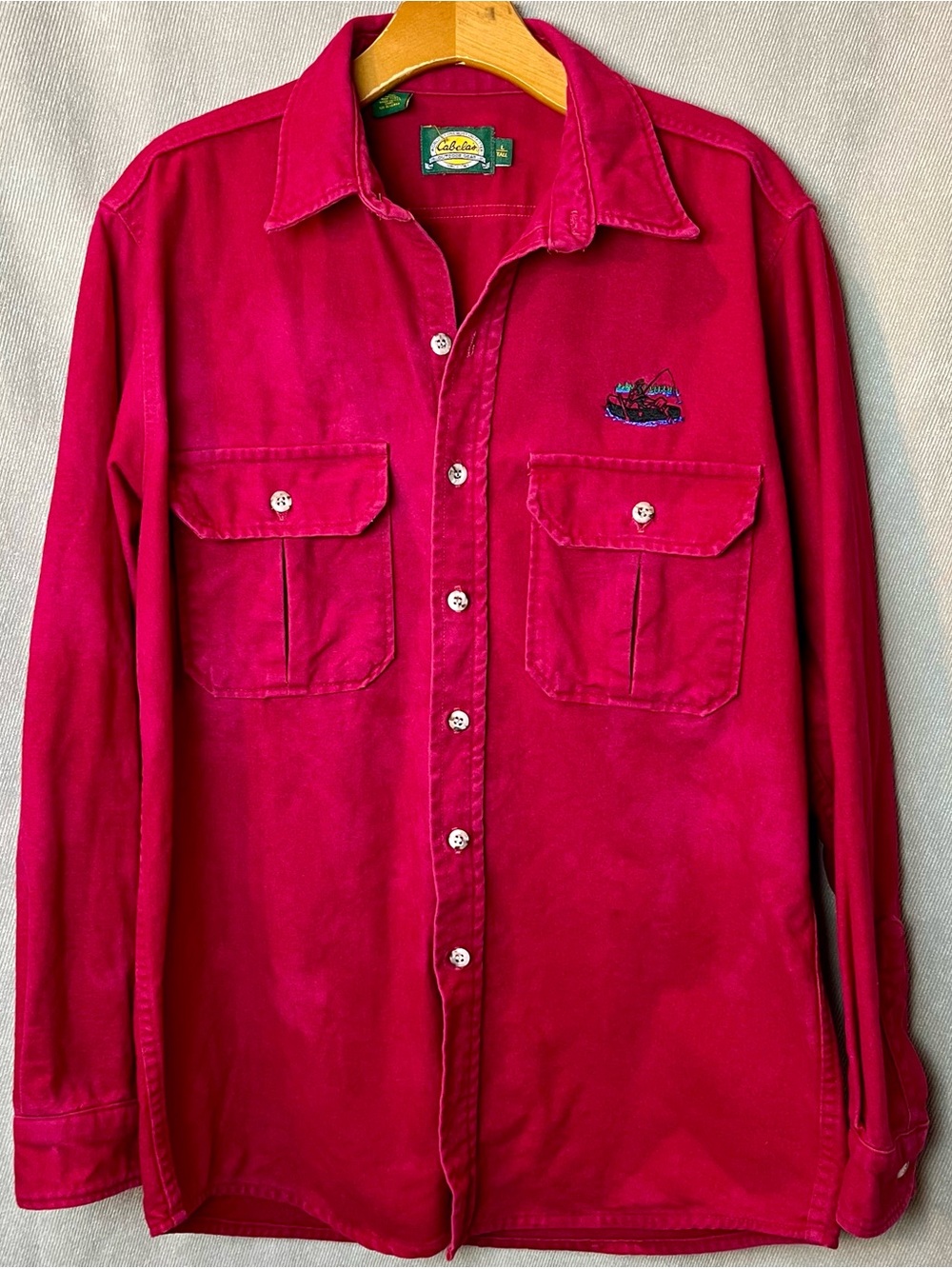 VTG Cabela's L Tall USA Chamois
Shirt fisherman